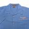 Camp Shirt - Men's Blue Textured Camp With C6 Embroidered Logo