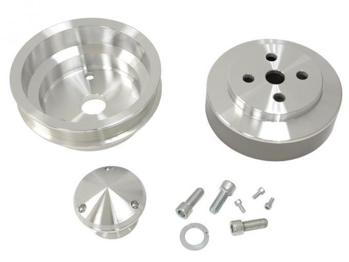 84-87 March Aluminum Engine Pulley Set - Polished 3 Piece System