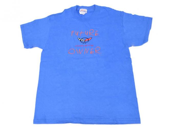 T-Shirt Blue With C5 Future Corvette Owner Kids