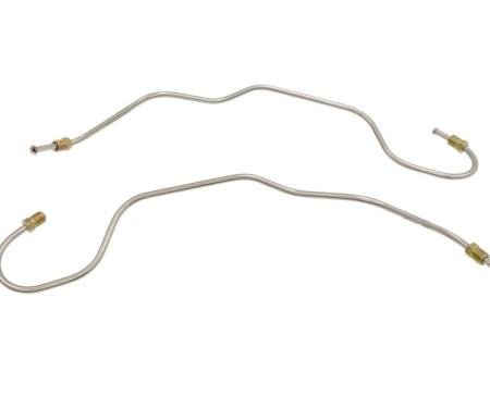 65-82 Stainless Steel Rear Caliper Brake Lines without Armor - Pair