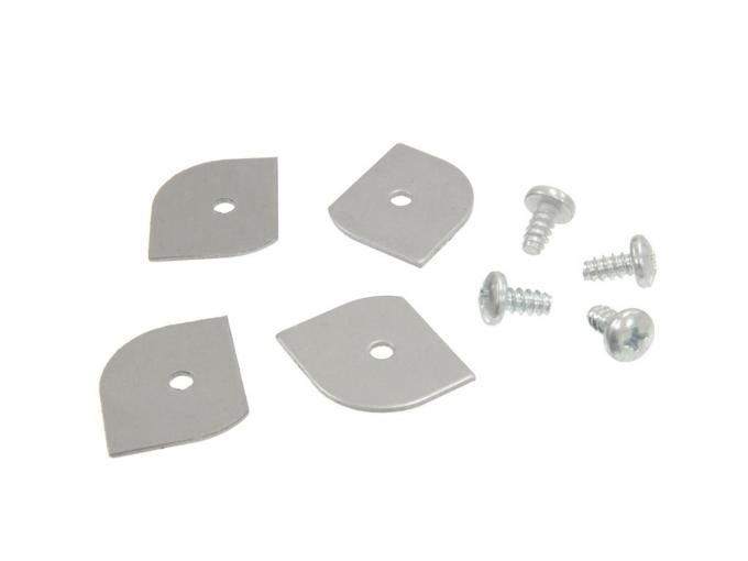 53-62 Glove Box Door Moulding Clip - 4 Retainers With 4 Screws