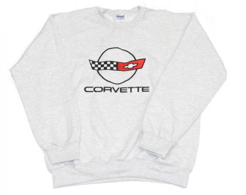 Sweatshirt With 84-90 Embroidered Emblem Gray