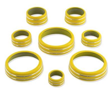 14-19 Color Matched Interior Knob Cover 8 Pieces