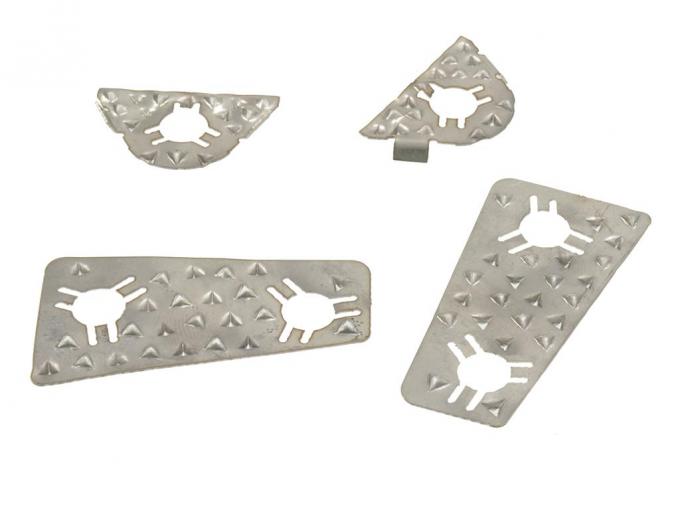 56-62 Door Striker Anti Skid Plate Set - Stainless Steel - 4 Pieces