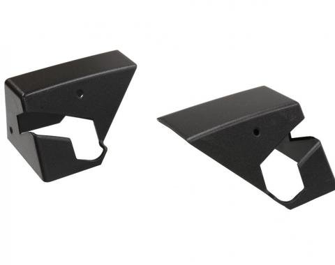 86-88 Roof Panel Storage Bracket Covers - Black - Pair