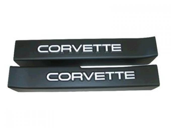 90-96 Door Sill Protection Covers - Black With White Logo