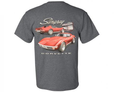 T-Shirt 68-72 C3 Corvette Stingray Garage Gray
