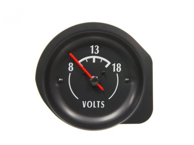 72-74 Voltmeter Gauge - White Letter