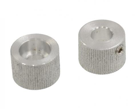 56-62 Windshield Wiper Transmission Knurled End Caps - Pair