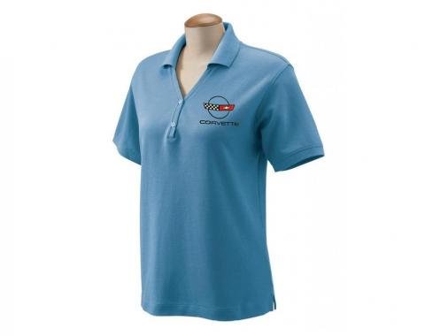 Polo Shirt - Womens Slate Blue Devon Jones Fine Pima Pique - C1 through C6 Logo