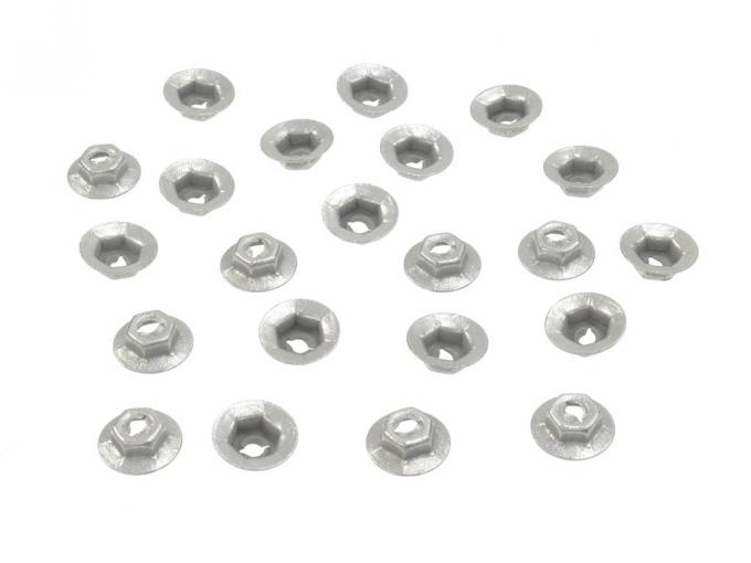 Redline Restomotive® 1958-1962 Chevrolet Corvette 22 Piece Fender Moulding Top Speed Nut Set