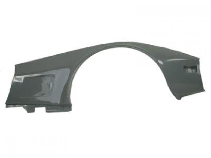 73-79 Front Side Fender Panel Gray Fiberglass Right - Fiberglass (pm)