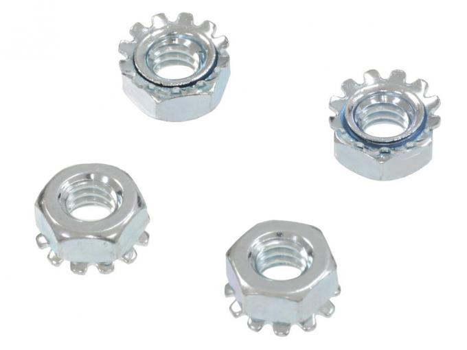Redline Restomotive® 1968-1975 Chevrolet Corvette 4 Piece Deck Lid Catch Bezel Mount Nut Set