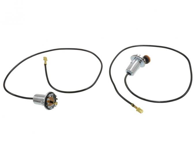 1956-1957 License Plate Light Lead - Includes 2 Leads With Sockets