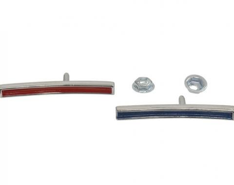 60-62 Dash Insert - Red And Blue Bars With Nuts