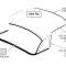 56-62 Hardtop Side Rail Weatherstrip - Horizontal Over Side Window Left