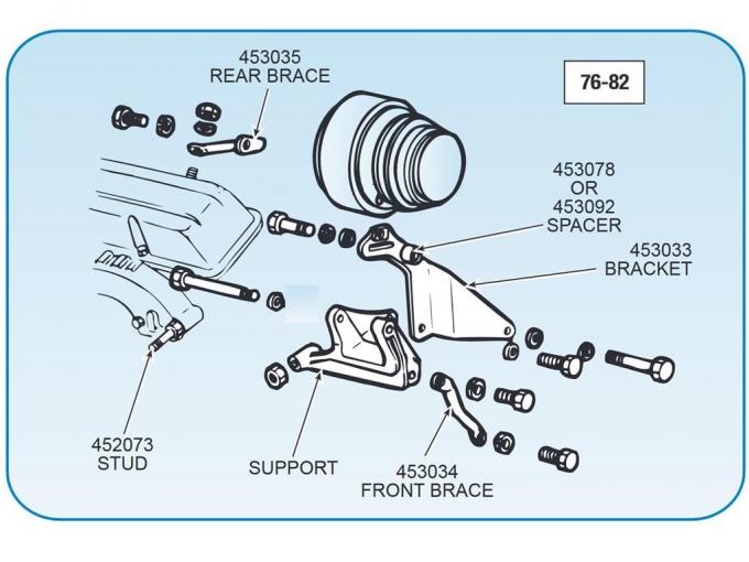 64-81 Air Conditioning Bracket Stud - to Exhaust Manifold 327 / 350