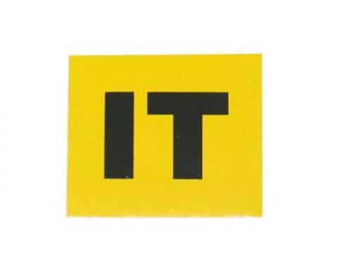 67-68 Valve Cover Engine Code Decal "IT" L88 430HP HD with M22 4 Speed