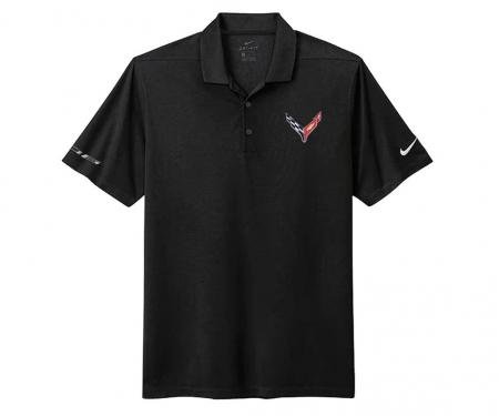 Men's Black C8 Z06 Corvette Nike Dri-Fit Polo