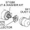 53-62 Front Wheel Bearing Dust / Grease Caps - Correct - Set Of 2