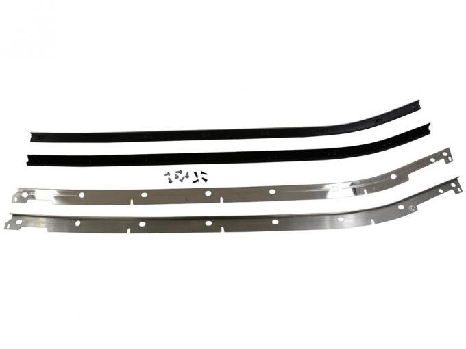 69-82 Coupe Door Outer Window Seals /Felts with Moldings Kit