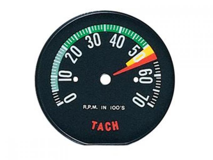 60-61 5500 Red Tach / Tachometer Face - 1960 Late To 1961 Early Green Numbers