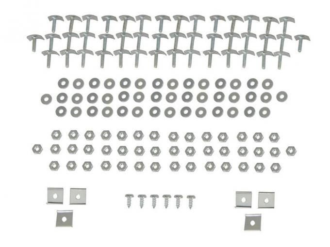 56-61 Side Trim Mouldings Mounting Kit with Tbolt, Retainers, Nuts and Washers