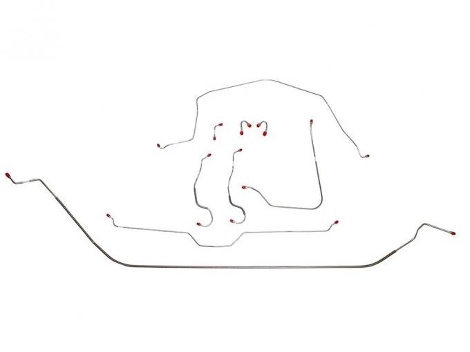 68 Brake Line Set - Stainless Steel For Full Car Std