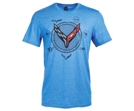 T-Shirt C8 Corvette Generations Men’s Blue