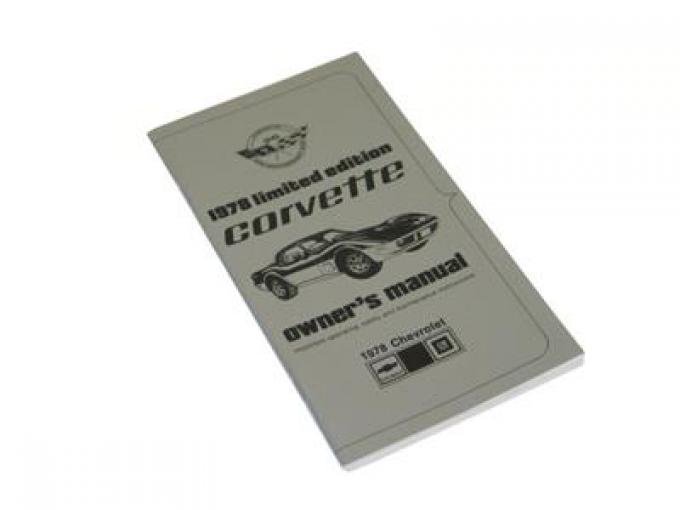 78 Owners Manual - Pace Car Edition Cover