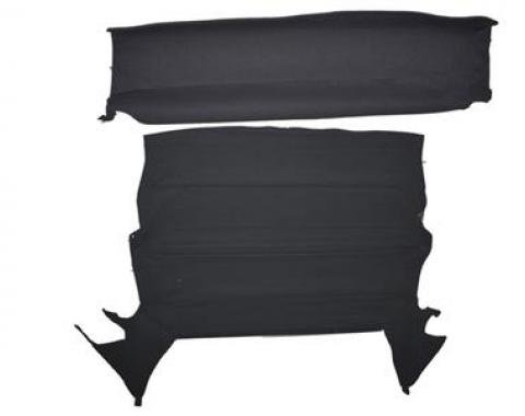 1998-2004 Soft Top / Convertible Top Headliner - Correct - Black Lori Cloth