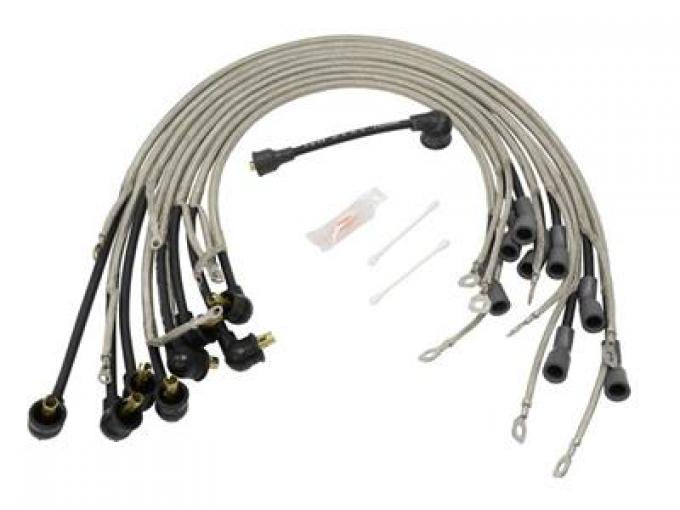 66 Spark Plug Wire Set - Correct Dated - Braided With Radio 427 3q65