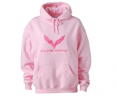 C7 Ladies Pink Hoodie / Hooded Sweatshirt