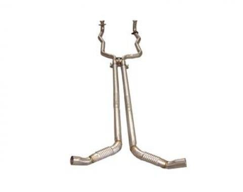 84-91 Dual Exhaust Pipe Set - High Performance Maximum Output - Less Mufflers