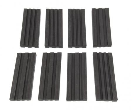 53-62 Body Mount Pad Set - Ribbed Rubber - 8 Pieces