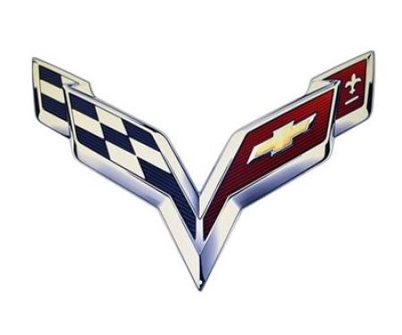 Metal Sign - C7 Corvette Emblem - 24" X 16" - Photo Steel
