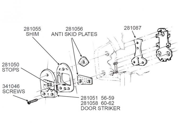 56-62 Door Striker Shim