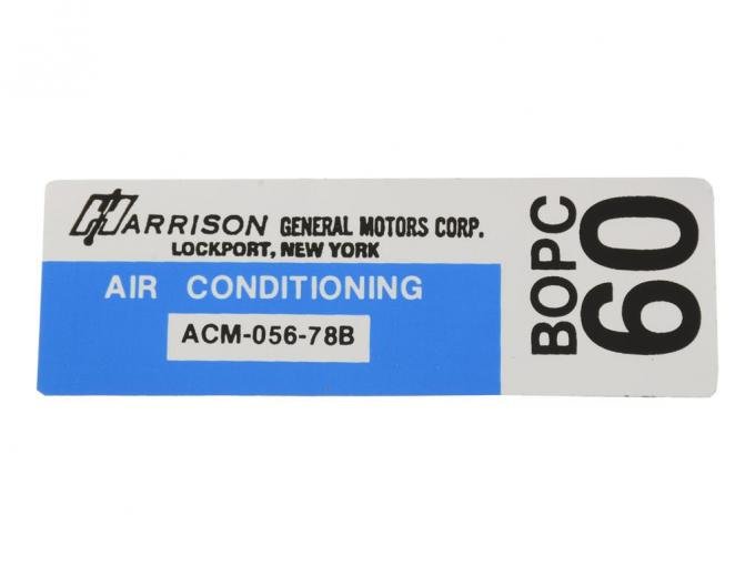 78 Harrison Heat Exchanger Decal