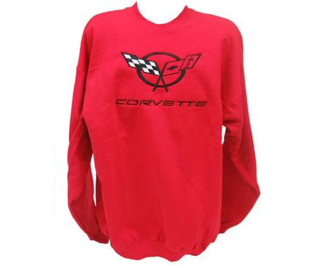 Sweatshirt With C5 Logo Red