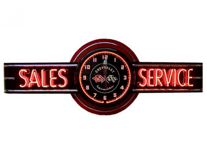 C1 Sales / Service Neon Sign / Clock - 72"