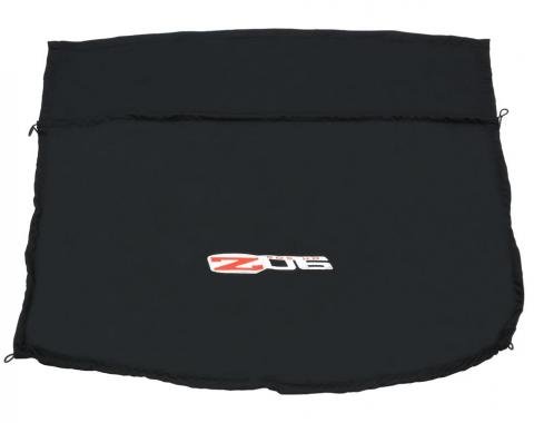 2005-2013 Rear Window Cargo Shade / Luggage Cover - Coupe Black With Z06 Logo