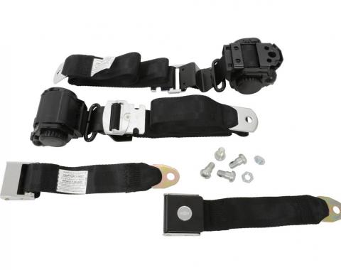 66-67 Seat Belt 3 Point Retractable With Shoulder Harness Coupe 1966 Late