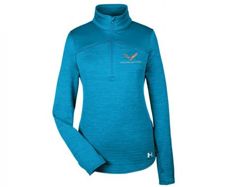 Ladies C7 Teal Under Armour Expanse Quarter Zip Jacket