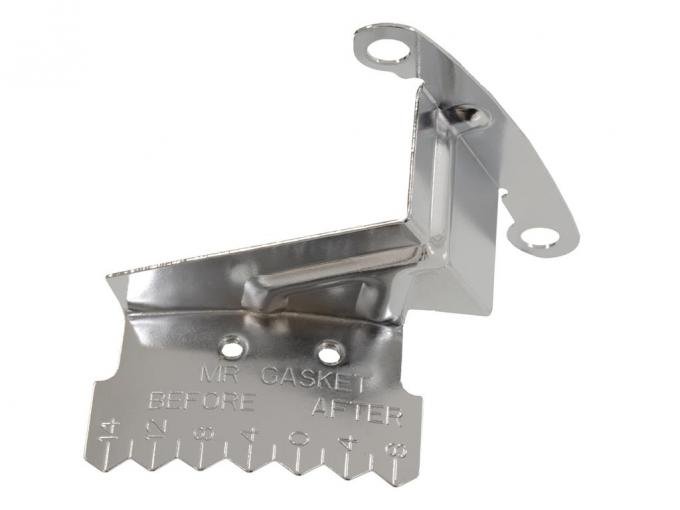 57-82 Chrome Timing Chain Cover Tab - 8 Balancer - 283 / 327 / 350