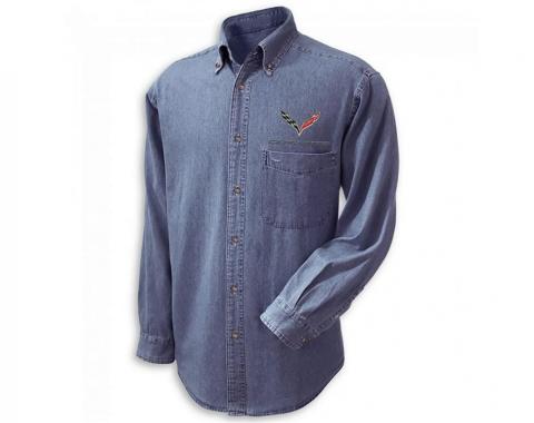 C7 Corvette Men's Denim Shirt