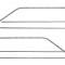 56-57 Door Panel Trim Set - 6 Pieces