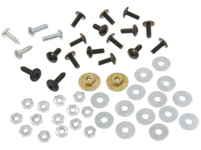 68-75 Soft Top / Convertible Top Weatherstrip Fastener Kit - 50 Pieces