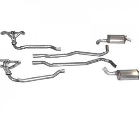 1968-1972 4-Speed Exhaust System With Headers And Magnaflow Mufflers