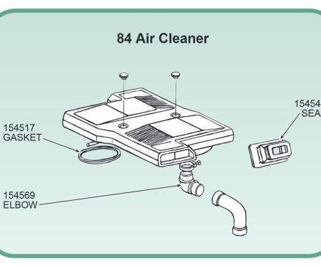 82-84 Air Cleaner Gaskets to Throttle Body (Set of 2)