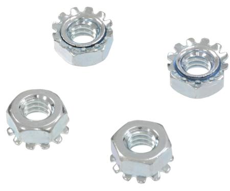 Redline Restomotive® 1968-1975 Chevrolet Corvette 4 Piece Deck Lid Catch Bezel Mount Nut Set